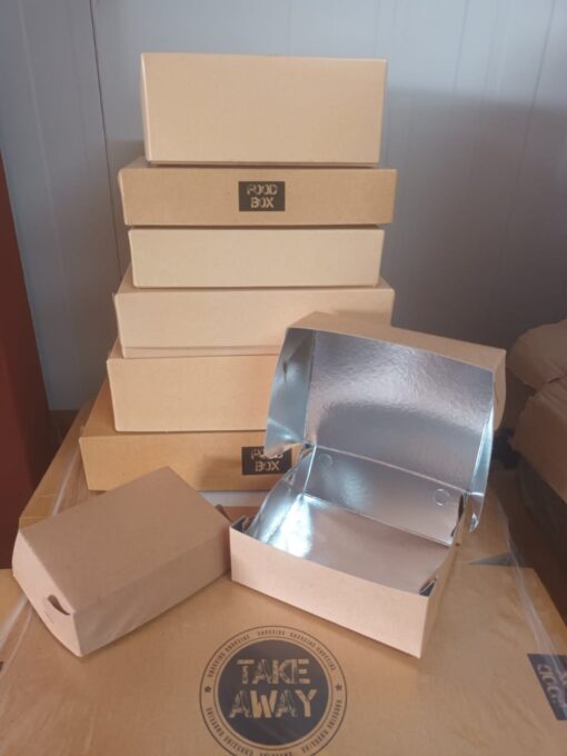 Κουτιά ψητοπωλείο – grill boxes aluminium cladding 10kilo pack size 23x14x4.5