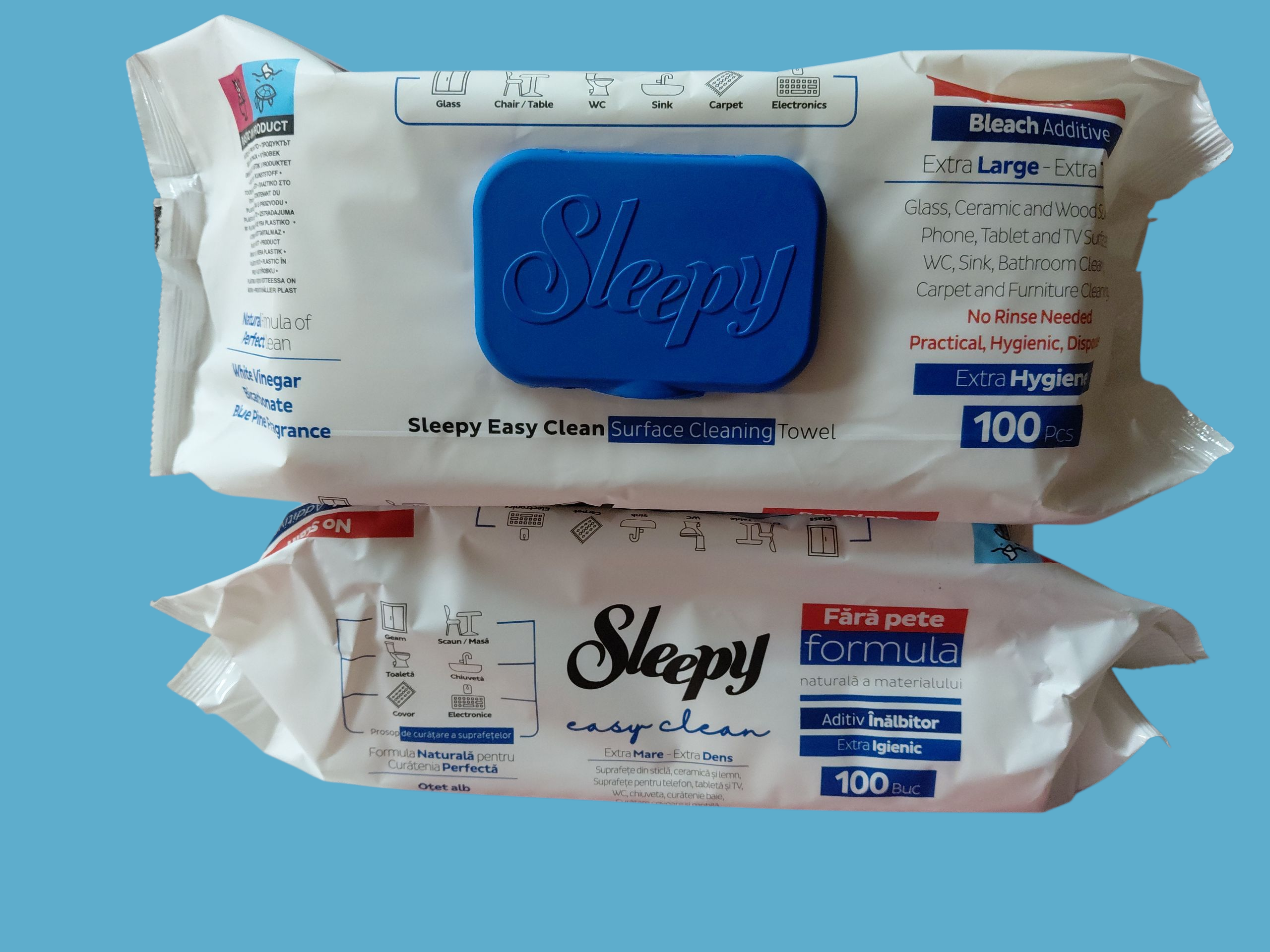 Αντισηπτικά Μαντηλάκια για Επιφάνειες – Bleach Additive (100 τεμάχια)
